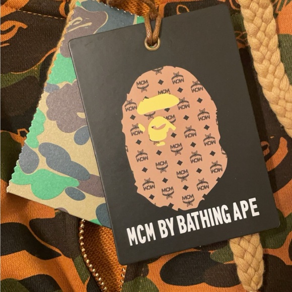 Bape x mcm hoodie new with tags